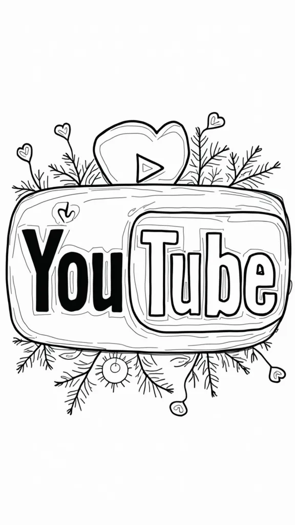 youtube logo coloring pages